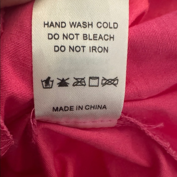 Tuckernuck Pomander Place Easton Blouse Pink Cotton Poplin Medium - Picture 6 of 6